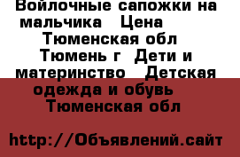 Войлочные сапожки на мальчика › Цена ­ 500 - Тюменская обл., Тюмень г. Дети и материнство » Детская одежда и обувь   . Тюменская обл.